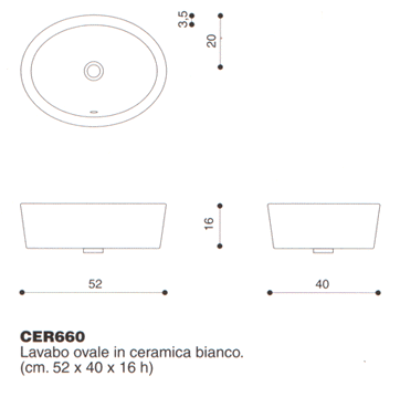 Agape Dimensioni Waschbecken