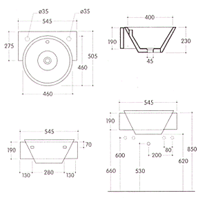 Galassia Arke Waschbecken