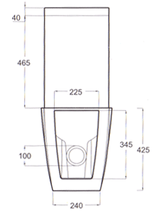 Ceramica Esedra Bull Stand WC