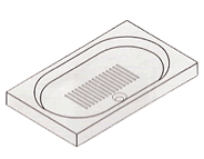 Dusche-tank, Waschbecken, Bad Accessoires, Waschbecken, halb vertiefte Glas Waschbecken, Aufsatzwaschbecken, Einbauwaschbecken, Waschbecken