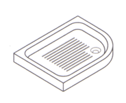 Dusche-tank, Waschbecken, Bad Accessoires, Waschbecken, halb vertiefte Glas Waschbecken, Aufsatzwaschbecken, Einbauwaschbecken, Waschbecken