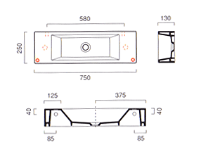 Catalano Sistema Verso Venticinque Waschbecken