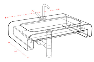 Art Ceram Fontana Waschbecken