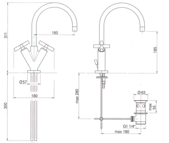 Armaturen, Duschbrausen, Waschbecken