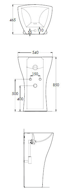 Ceramica Esedra Walldom Waschbecken
