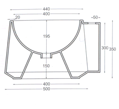 Ceramica Esedra Walldom Waschbecken