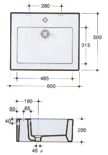 Simas Frozen Waschbecken