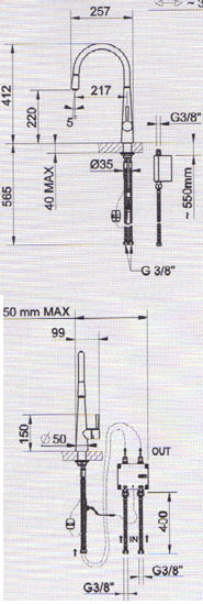 Waschbecken, Küchenarmaturen