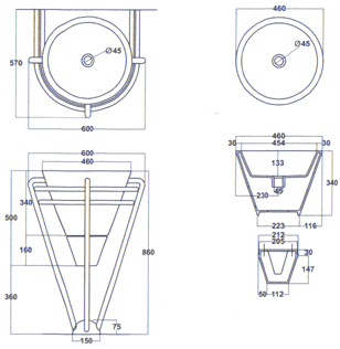 Althea Ceramica Kono Waschbecken