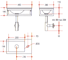 Lineabeta Pocia Glas Waschbecken