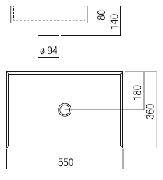 Agape Minuetto Glas Waschbecken