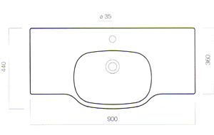 Pozzi Ginori lavabo 90 Waschbecken