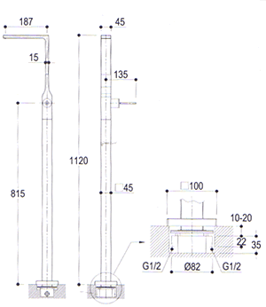 Fußboden - angebrachte Waschbecken-Füller, Glas Waschbecken