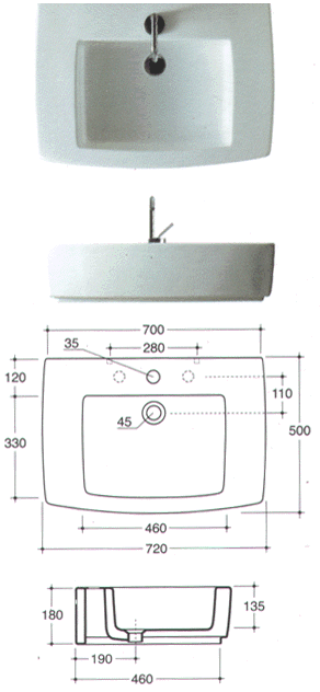 Galassia SA02 Waschbecken