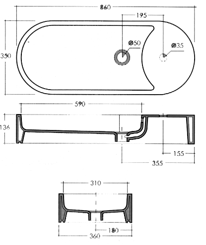 Scarabeo Seventy Waschbecken