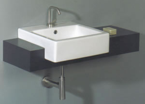 White Stone Quad Waschbecken