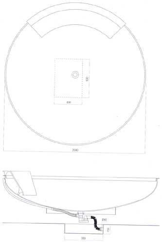 Agape UFO Badewannen