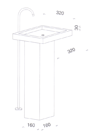 Rapsel Barcelona Totem Waschbecken