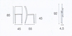 Calligaris Alu Stühle