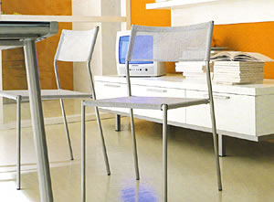Waschbecken, Design speisende Stühle